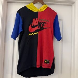 Vintage Nike NYC Wildcard Hooded T-Shirt 90s Retro AR0230-010 Multicolor Size S